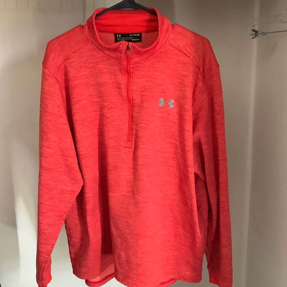 Men’s Under Armour ColdGear Longsleeve 1/4 Zip Fleece Red Size XL